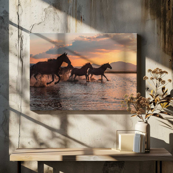 Tablou canvas „WATER HORSES” de BARKAN TEKDOGAN