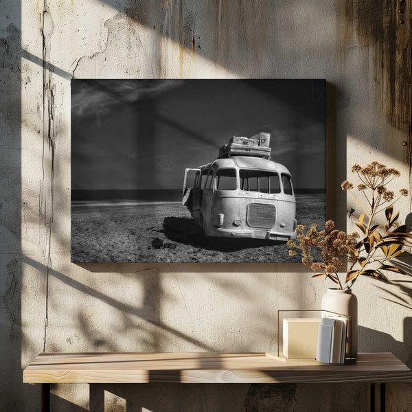 Tablou canvas „Beached Bus” de Yvette Depaepe