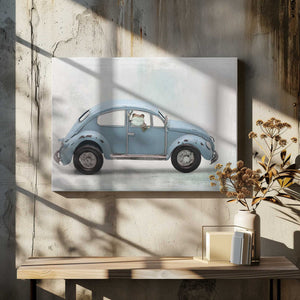 Tablou canvas „Amazon Milk Frog in VW Bug” de Linda D Lester