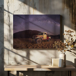 Tablou canvas „Car under the Milkyway galaxy” de Saad Shawki Ibrahim