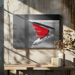 Tablou canvas „US classic car 1960 Fire flite tail fin abstract” de Beate Gube