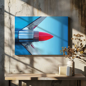 Tablou canvas „US classic car Sedan Deville 1959 tail fin abstract” de Beate Gube