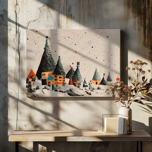 Tablou canvas „“Whimsical Village”” de Treechild