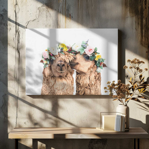 Tablou canvas „Boho Alpacas” de Kathrin Pienaar