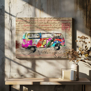 Tablou canvas „vw combi art” de Lembayung senja studio [Vintage Poster]