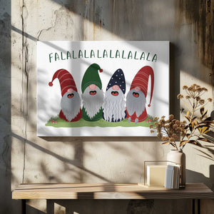 Tablou canvas „Fa la la la la gnomes” de Rosana Laiz Blursbyai