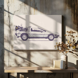 Tablou canvas „Delorean” de Florent Bodart