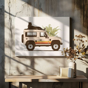 Tablou canvas „Black Panther On Car” de Florent Bodart