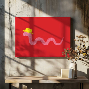 Tablou canvas „Wiggly Western Worm” de Anyone Can Yeehaw