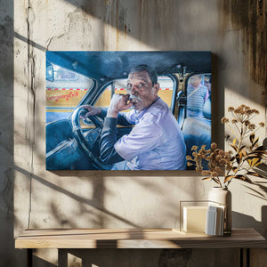 Tablou canvas „Portrait of a taxi driver” de Subhajit Das