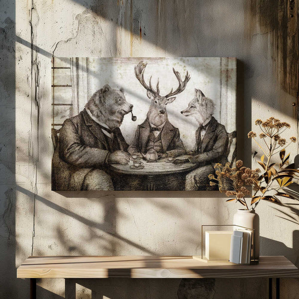 Tablou canvas „Woodland Gentlemen” de Mike Koubou