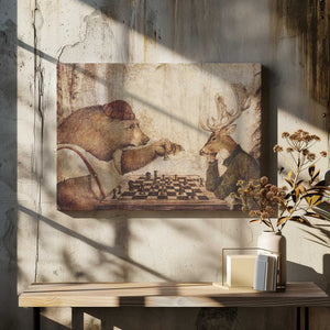 Tablou canvas „Wild Chess” de Mike Koubou