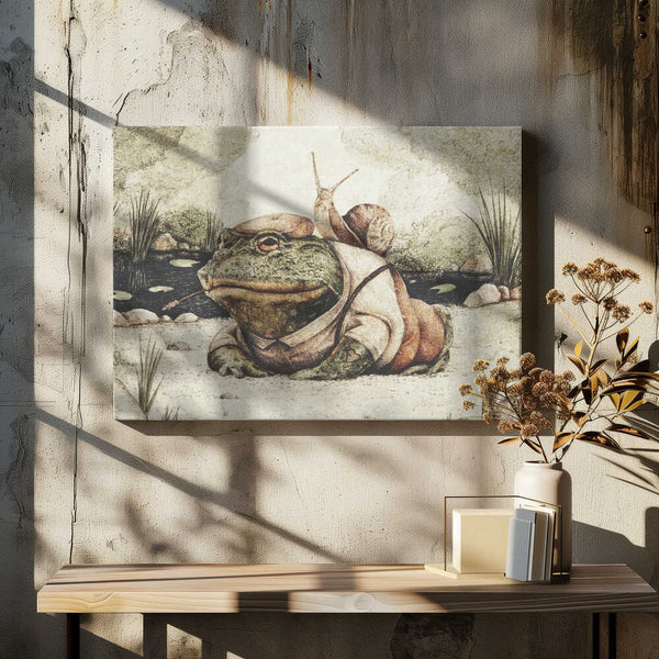 Tablou canvas „Frog Dressed In Gentlemanly Attire” de Mike Koubou