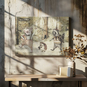 Tablou canvas „First Day In School” de Mike Koubou