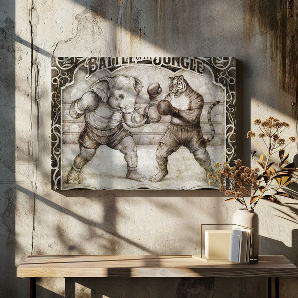 Tablou canvas „Battle of the Jungle” de Mike Koubou