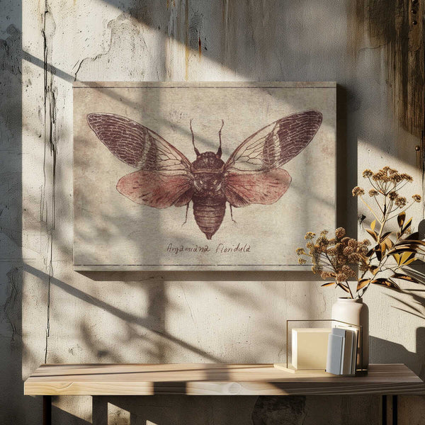 Tablou canvas „Curious Cicada Charm” de Mike Koubou
