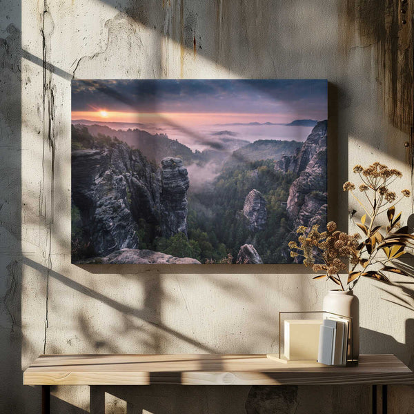 Tablou canvas „Sunrise on the Rocks” de Andreas Wonisch