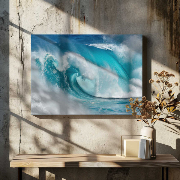 Tablou canvas „When the ocean turns into blue fire” de Daniel Montero