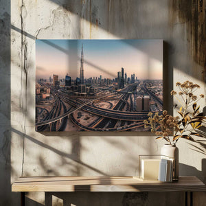 Tablou canvas „Dubai Skyline Panorama” de Jean Claude Castor