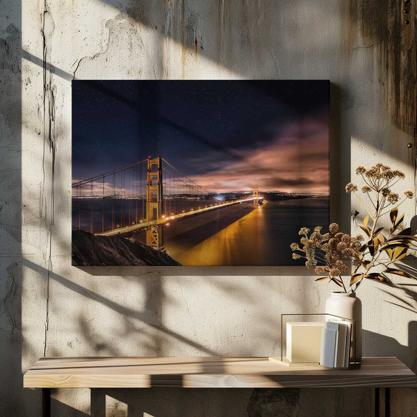 Tablou canvas „Golden Gate to Stars” de Javier de la Torre