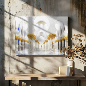 Tablou canvas „White and Gold” de Mohamed Raof