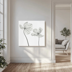 Tablou canvas „Same tulip : front- and backview” de Lotte Grønkjær