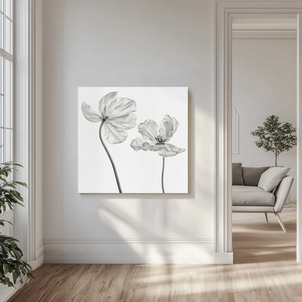 Tablou canvas „Same tulip : front- and backview” de Lotte Grønkjær