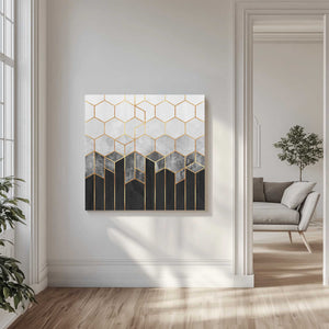 Tablou canvas „Charcoal Hexagons” de Elisabeth Fredriksson