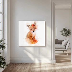 Tablou canvas „Adorable Fox Charm” de Emel Tunaboylu