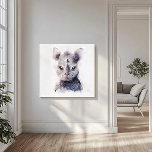 Tablou canvas „Sweet Rhino Gaze” de Emel Tunaboylu