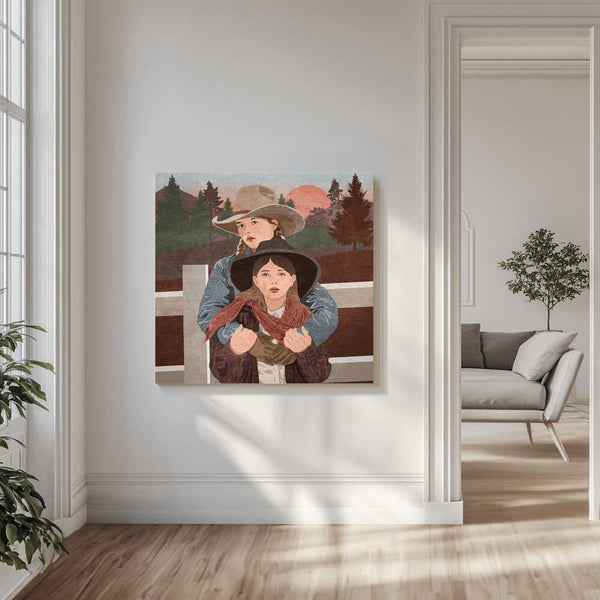 Tablou canvas „Sunset Riders” de Emel Tunaboylu