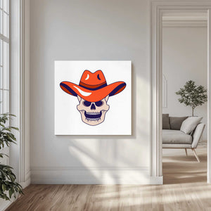 Tablou canvas „Cowboy Skull Icon” de Marika Barsrsind