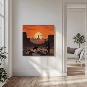 Tablou canvas „Sunset Cowboy” de Andreas Magnusson