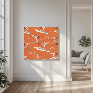 Tablou canvas „Winter Sports   Retro Vintage Ski” de Susana Costa