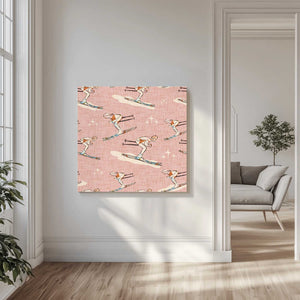 Tablou canvas „Winter Sports Retro Vintage Ski” de Susana Costa