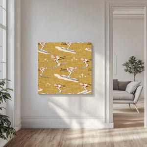 Tablou canvas „Winter Sports   Retro Vintage Ski” de Susana Costa