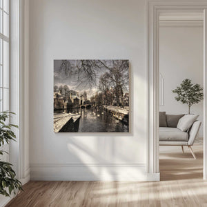 Tablou canvas „Bruges in Christmas dress” de Yvette Depaepe