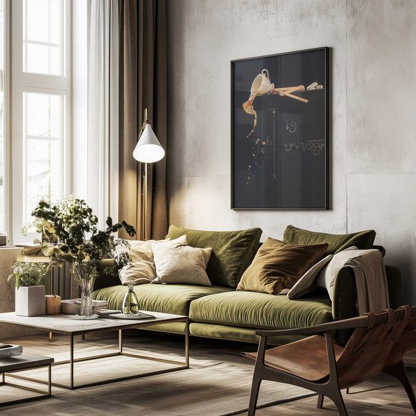 Tablou înramat „A study with free fall” de Dina Belenko