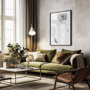 Tablou înramat „Flower Girl” de Pictufy Studio II