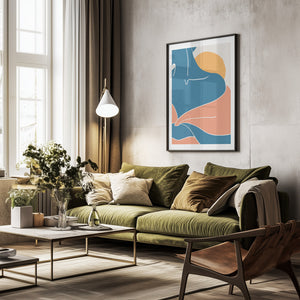 Tablou înramat „Blue Shoulder” de Pictufy Studio II