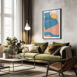 Tablou înramat „Blue Shoulder” de Pictufy Studio II