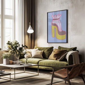 Tablou înramat „Yellow Heel 01” de Pictufy Studio