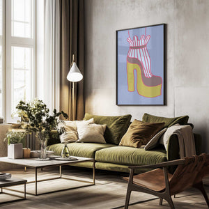Tablou înramat „Yellow Heel 01” de Pictufy Studio