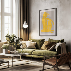 Tablou înramat „Yellow Figure” de Pictufy Studio II