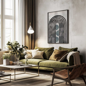 Tablou înramat „arch_capsule_001_green” de Pictufy Studio II