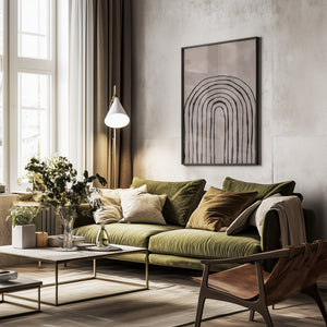 Tablou înramat „Arch_one way_004_black” de Pictufy Studio II