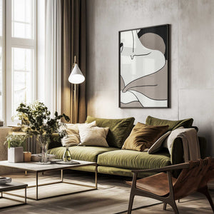 Tablou înramat „matisse_shoulder_vector_002_Black” de Pictufy Studio II