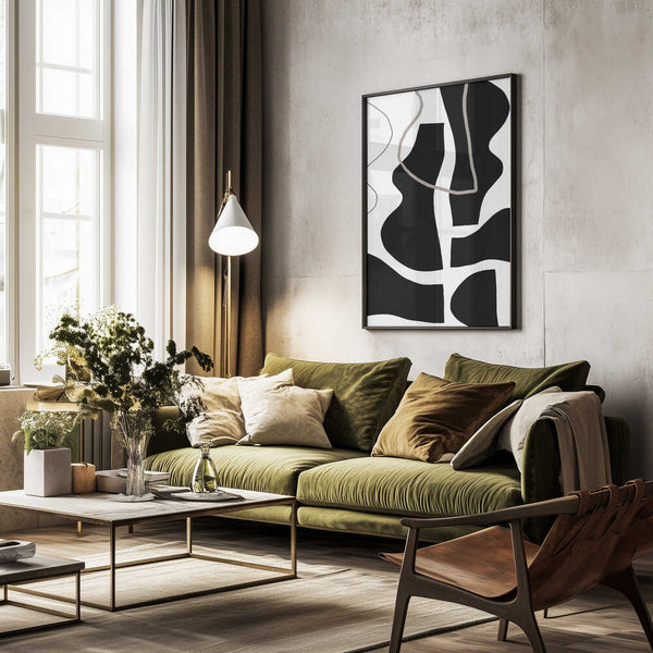 Tablou înramat „Flowing Silhouettes” de uplusmestudio