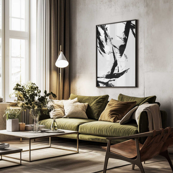 Tablou înramat „Ink Brush Flow” de uplusmestudio