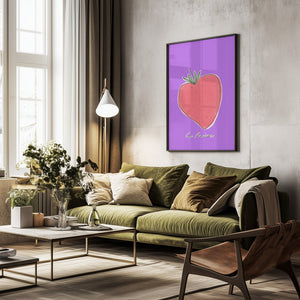 Tablou înramat „Stylized Strawberry Delight” de uplusmestudio